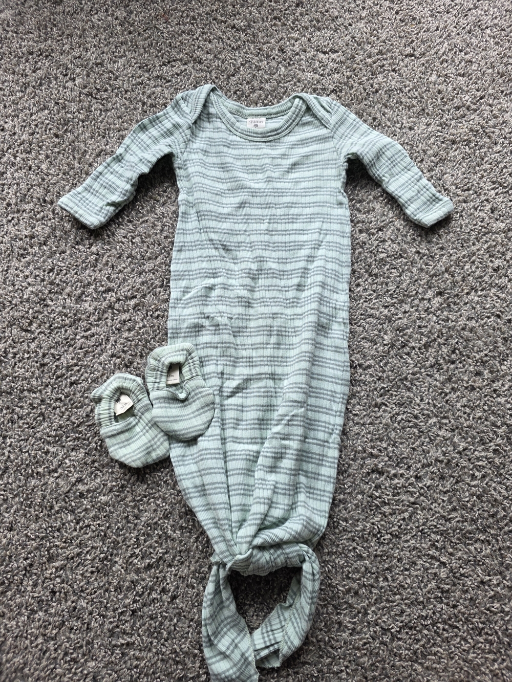 Kate Quinn Organic Cotton Striped Knotted Gown